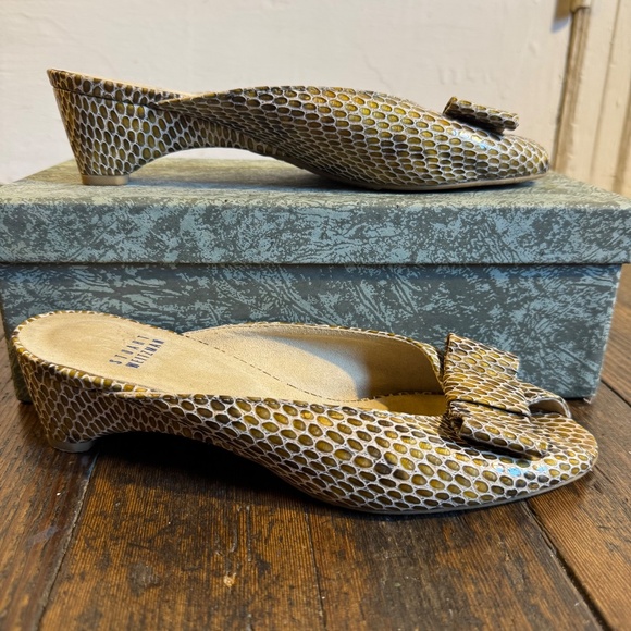 Stuart Weitzman Python Peeptoe Slides size 7.5 EUC - Picture 3 of 7